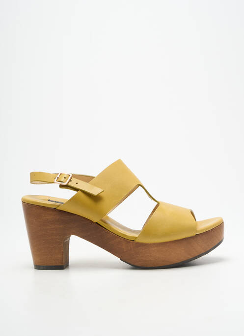 Sandales/nu pieds semi compensé talon de 7 à 9cm vert NEOSENS femme