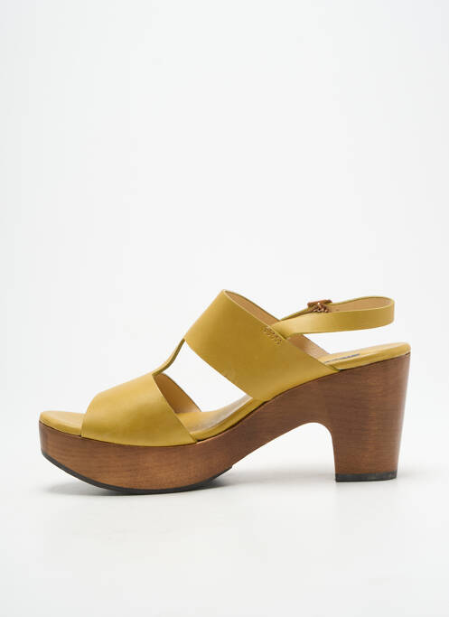 Sandales/nu pieds semi compensé talon de 7 à 9cm vert NEOSENS femme