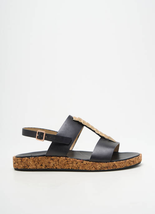 Sandales/nu pieds matière lisse talon plat jusqu'à 3cm noir NEOSENS femme