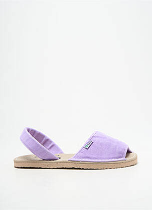 Sandales/nu pieds bout ouvert talon plat jusqu'à 3cm violet NATURAL WORLD femme