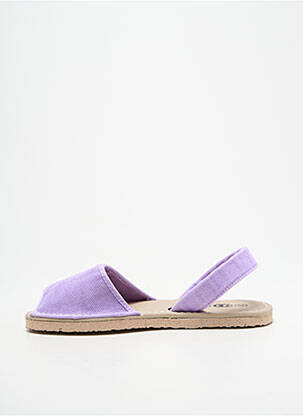 Sandales/nu pieds bout ouvert talon plat jusqu'à 3cm violet NATURAL WORLD femme