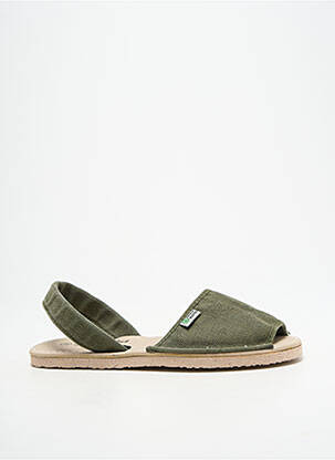 Sandales/nu pieds bout ouvert talon plat jusqu'à 3cm vert NATURAL WORLD femme