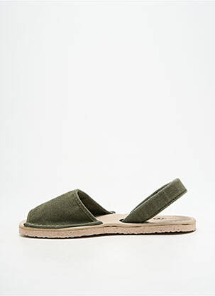 Sandales/nu pieds bout ouvert talon plat jusqu'à 3cm vert NATURAL WORLD femme