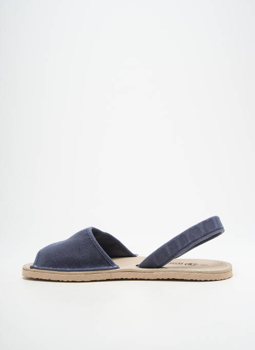Sandales/nu pieds bout ouvert talon plat jusqu'à 3cm bleu NATURAL WORLD femme