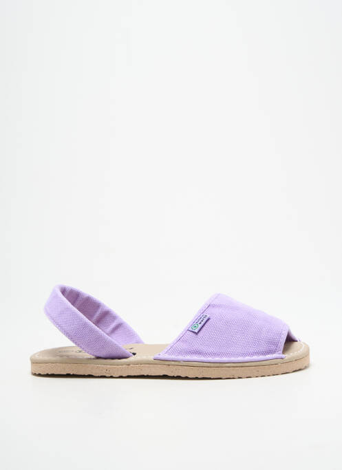 Sandales/nu pieds bout ouvert talon plat jusqu'à 3cm violet NATURAL WORLD femme