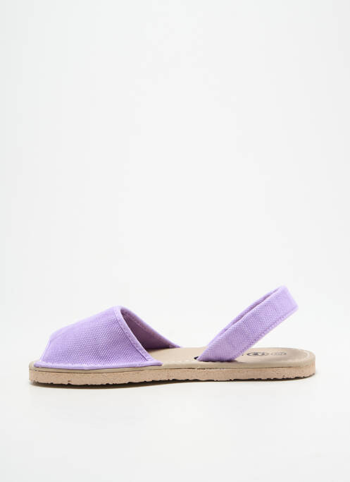 Sandales/nu pieds bout ouvert talon plat jusqu'à 3cm violet NATURAL WORLD femme