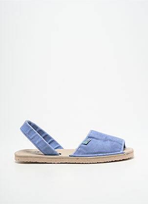 Sandales/nu pieds bout ouvert talon plat jusqu'à 3cm bleu NATURAL WORLD femme