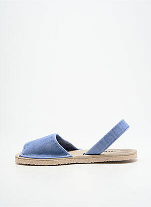 Sandales/nu pieds bout ouvert talon plat jusqu'à 3cm bleu NATURAL WORLD femme