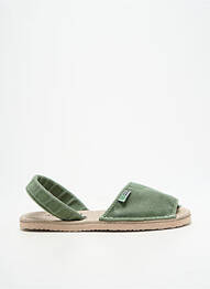 Sandales/nu pieds bout ouvert talon plat jusqu'à 3cm vert NATURAL WORLD femme