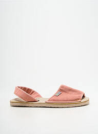 Sandales/nu pieds bout ouvert talon plat jusqu'à 3cm rose NATURAL WORLD femme