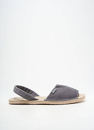 Sandales/nu pieds bout ouvert talon plat jusqu'à 3cm gris NATURAL WORLD femme