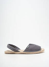 Sandales/nu pieds bout ouvert talon plat jusqu'à 3cm gris NATURAL WORLD femme