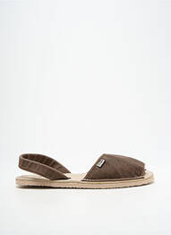 Sandales/nu pieds bout ouvert talon plat jusqu'à 3cm marron NATURAL WORLD femme