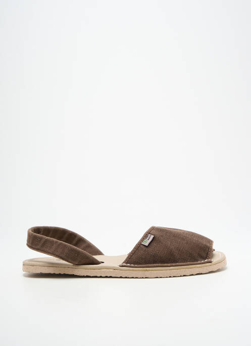 Sandales/nu pieds bout ouvert talon plat jusqu'à 3cm marron NATURAL WORLD femme