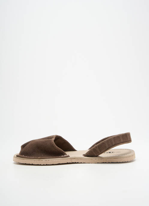 Sandales/nu pieds bout ouvert talon plat jusqu'à 3cm marron NATURAL WORLD femme