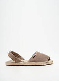 Sandales/nu pieds bout ouvert talon plat jusqu'à 3cm beige NATURAL WORLD femme