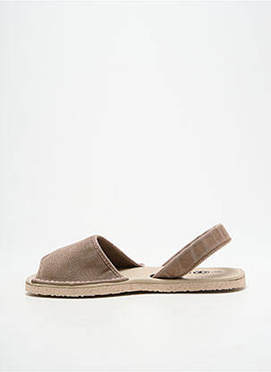 Sandales/nu pieds bout ouvert talon plat jusqu'à 3cm beige NATURAL WORLD femme