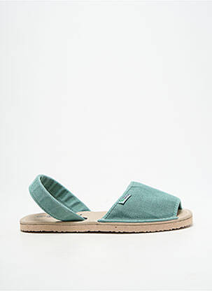 Sandales/nu pieds bout ouvert talon plat jusqu'à 3cm bleu NATURAL WORLD femme