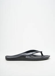 Tongs voute plantaire bout ouvert noir NATURAL WORLD unisexe