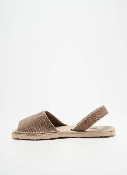 Sandales/nu pieds bout ouvert talon plat jusqu'à 3cm beige NATURAL WORLD femme