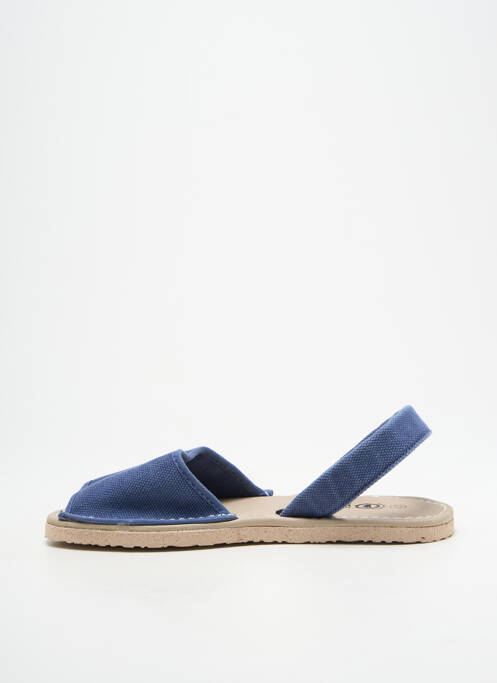 Sandales/nu pieds bout ouvert talon plat jusqu'à 3cm bleu NATURAL WORLD femme