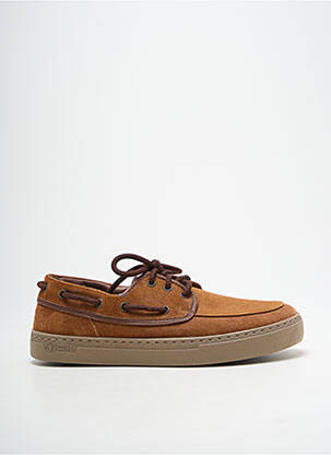 Baskets nubuck bout rond marron NATURAL WORLD homme
