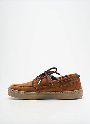 Baskets nubuck bout rond marron NATURAL WORLD homme