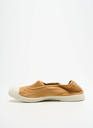 Ballerines bout rond talon plat jusqu'à 3cm marron NATURAL WORLD femme