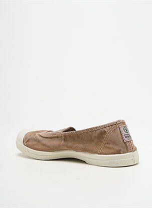 Ballerines bout rond talon plat jusqu'à 3cm beige NATURAL WORLD femme