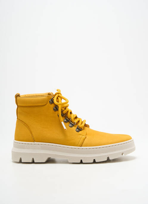 Bottines/boots talon bas talon plat jusqu'à 3cm jaune NATURAL WORLD femme