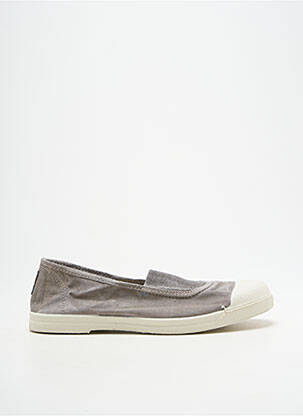 Ballerines bout rond talon plat jusqu'à 3cm gris NATURAL WORLD femme