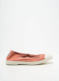 Ballerines bout rond talon plat jusqu'à 3cm orange NATURAL WORLD femme