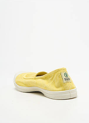Ballerines bout rond talon plat jusqu'à 3cm jaune NATURAL WORLD femme