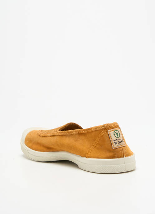 Ballerines bout rond talon plat jusqu'à 3cm orange NATURAL WORLD femme