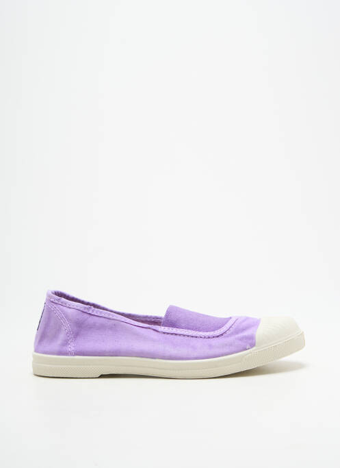 Ballerines bout rond talon plat jusqu'à 3cm violet NATURAL WORLD femme
