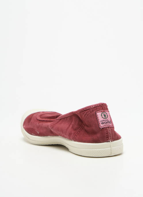 Ballerines bout rond talon plat jusqu'à 3cm violet NATURAL WORLD femme
