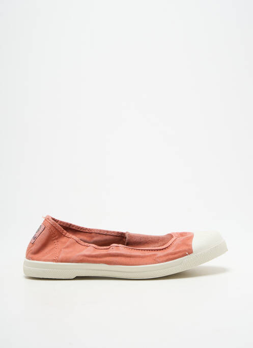 Ballerines bout rond talon plat jusqu'à 3cm orange NATURAL WORLD femme