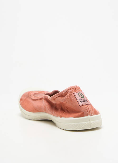 Ballerines bout rond talon plat jusqu'à 3cm orange NATURAL WORLD femme