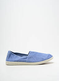 Slip ons bout rond talon plat jusqu'à 3cm bleu NATURAL WORLD femme