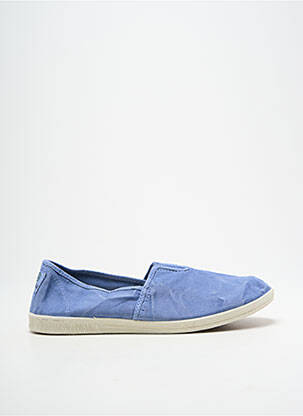 Slip ons bout rond talon plat jusqu'à 3cm bleu NATURAL WORLD femme