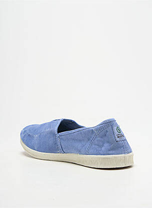 Slip ons bout rond talon plat jusqu'à 3cm bleu NATURAL WORLD femme
