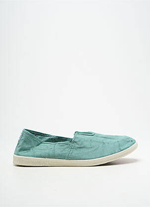Slip ons bout rond talon plat jusqu'à 3cm vert NATURAL WORLD femme
