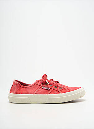 Baskets bout rond bout rond rouge NATURAL WORLD unisexe