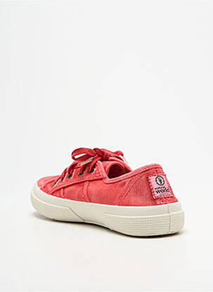 Baskets bout rond bout rond rouge NATURAL WORLD unisexe