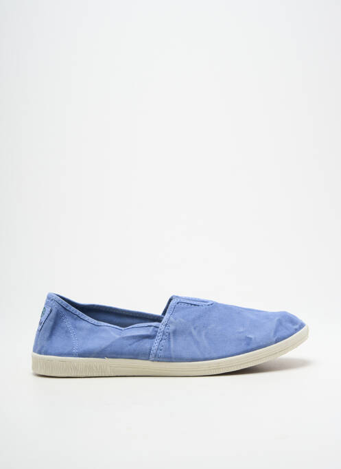 Slip ons bout rond talon plat jusqu'à 3cm bleu NATURAL WORLD femme