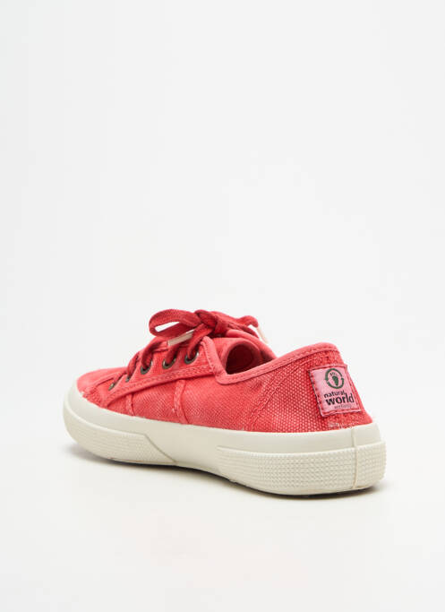 Baskets rouge NATURAL WORLD unisexe