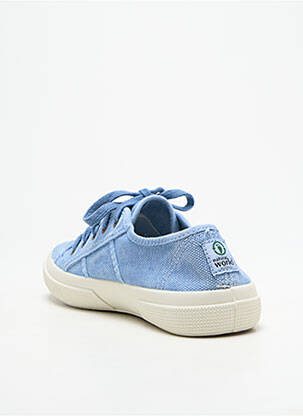 Baskets bout rond bout rond bleu NATURAL WORLD unisexe