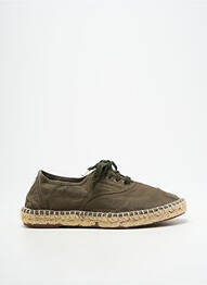Espadrilles fermeture lacets talon plat jusqu'à 3cm vert NATURAL WORLD femme