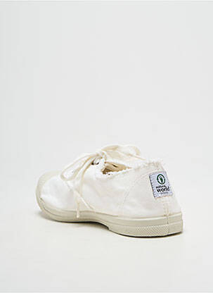 Baskets bout rond talon plat jusqu'à 3cm blanc NATURAL WORLD femme