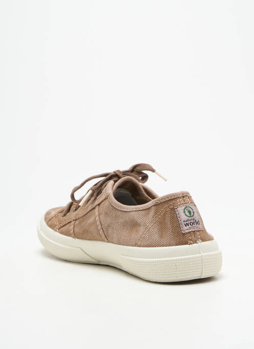 Baskets bout rond bout rond beige NATURAL WORLD unisexe